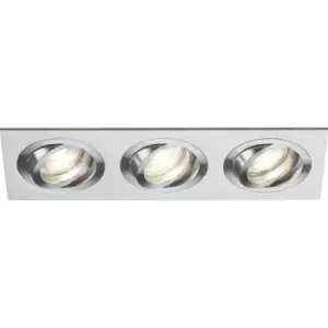 image of Knightsbridge - Ambar Tri Tilt Square Downlight Brushed Chrome - AMA3TSBC