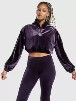 Image of Reebok Classics New Year Midlayer Collar Sweat - Burgundy, Size L, Women