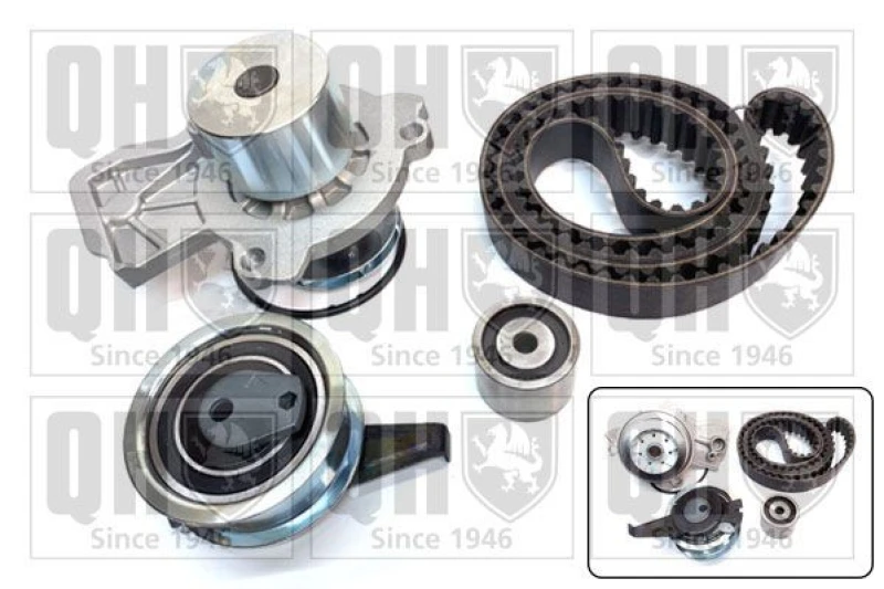 Image of QUINTON HAZELL Water pump and timing belt kit QUINTON HAZELL QBPK8990
