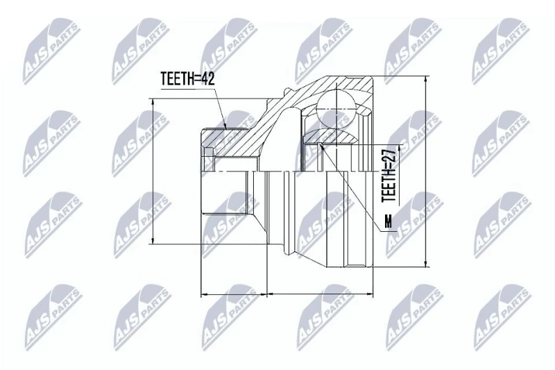 Image of NTY CV joint kit NTY NPZ-AU-052