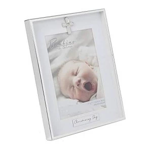 image of 5" x 7" - Bambino Silver Plated Photo Frame Christening Day