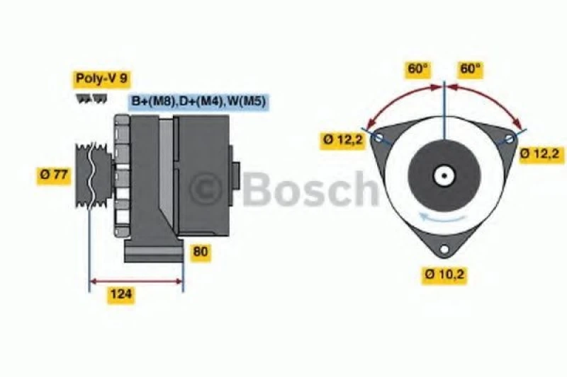 Image of Alternator Bosch 0 986 039 790
