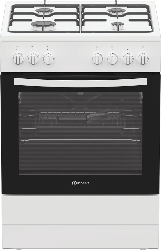 Image of Indesit 60cm Dual Fuel Cooker - White I6G3PMWUK White