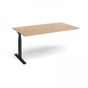 Image of Elev8 Touch boardroom table add on unit 1800mm x 1000mm - Black frame