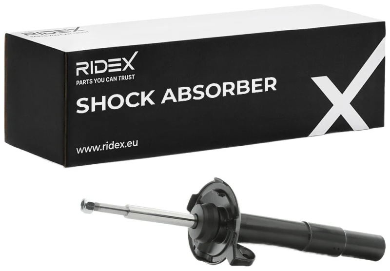 Image of RIDEX 854S1323 Shock absorber Front Axle Left, Gas Pressure, Suspension Strut, Top pin Shock Absorber (854)