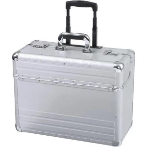 image of Alumaxx Omega Trolley Pilot Case Aluminum Silver