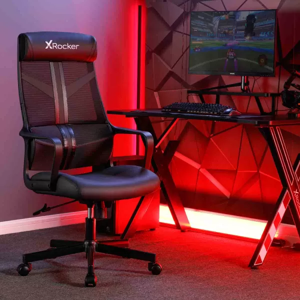 Image of X Rocker Helix Ergonomic Mesh Office Chair - Black