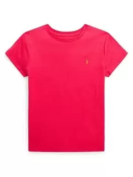 Image of Ralph Lauren Girls Classic Short Sleeve T-Shirt - Bright Pink, Bright Pink, Size Age: 12-14 Years=L, Women