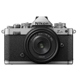 image of Nikon Z fc Mirrorless Camera with Nikkor Z 28mm f/2.8 SE Lens