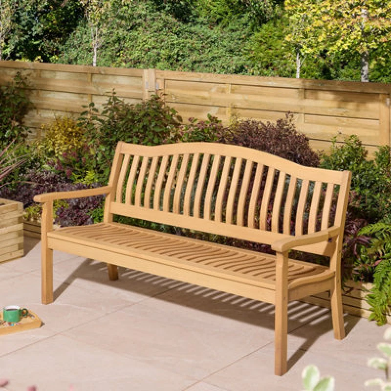 Image of Rowlinson Hemsway 3 Seat Bench, Brown HEMCTBEN15