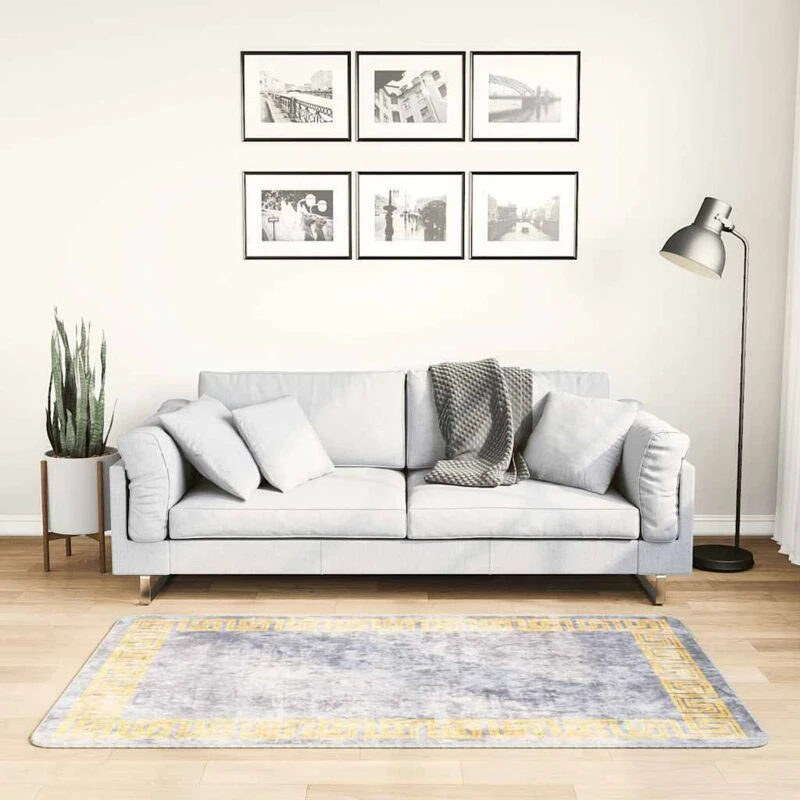 Image of VIDAXL Rug Washable 80x150cm Grey Anti Slip Vidaxl 8720286653685