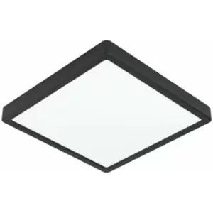 image of Loops - Wall Flush Ceiling Light Colour Black Shade White Plastic Bulb LED 20W Included