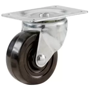 Image of Castor Heavy Duty Rubber Black - 40mm