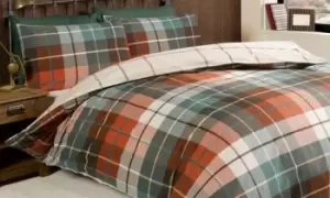 Image of Rapport Home Soft Flannelette Bedding Duvet Set, King, Stag - Natural