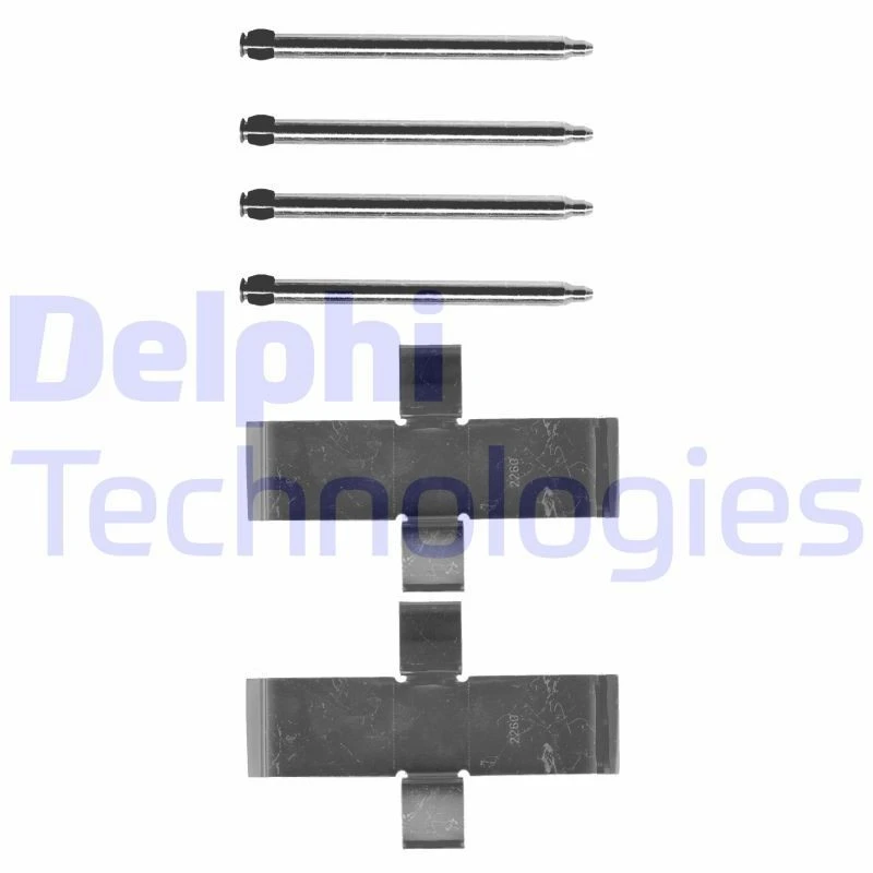 Image of DELPHI Brake pad fitting kit DELPHI LX0107