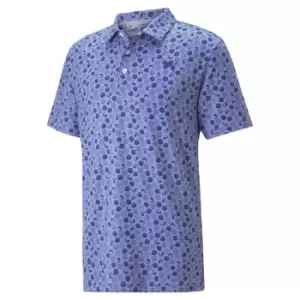 Puma Mattr Beach Trip Polo Blue/PURPLE M