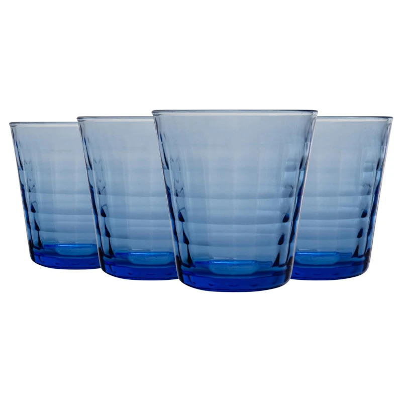Image of Duralex Prisme Drinking Glasses - 220ml - Blue - Pack of 8 Blue