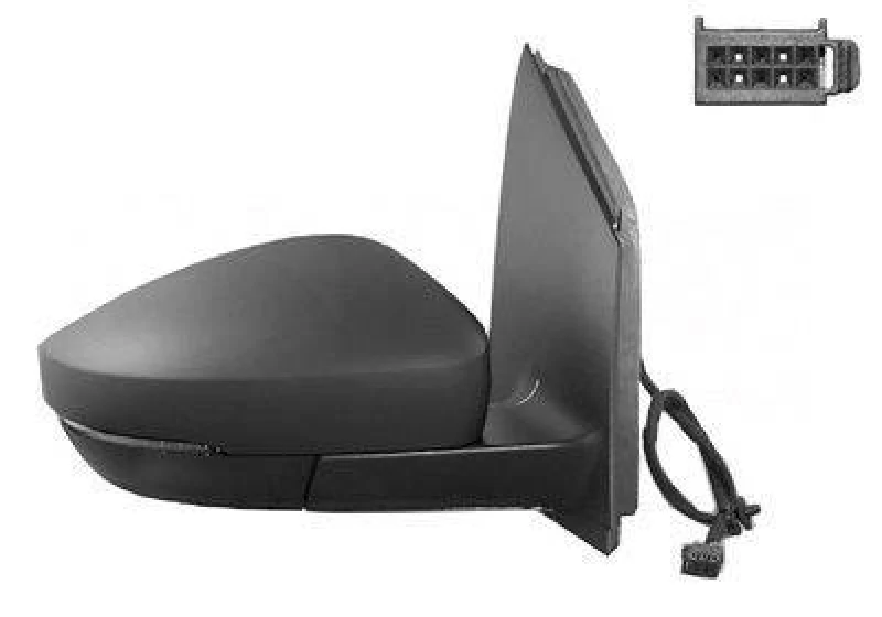Image of VAN WEZEL 5829808 Wing mirror * HAGUS * Right, black, Heatable Outside Mirror (50)