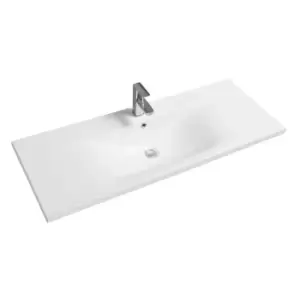 Image of Limoge Thin-edge Ceramic 121Cm Inset Basin With Dipped Bowl