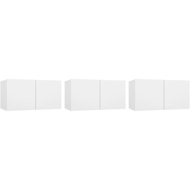 Image of VIDAXL Hanging tv Cabinets 3 pcs White 60x30x30cm Vidaxl 8720286587522