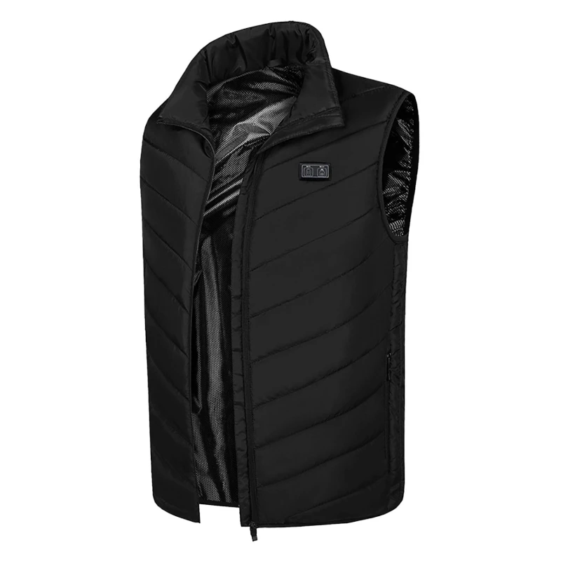 Image of Ribbon Mens Eskimo Padded Gilet in Black Size: Medium Black Male M