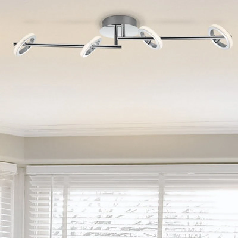 Image of Cosylyte Holdon 4 Ring Adjustable Integrated Led, Modern Spotlight - Chrome