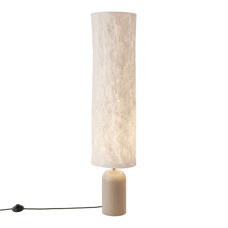 Image of Nordlux Talli Indoor Floor Lamp Brown Tyvek E27 Crinkled Fabric - Mains Powered, IP20 Brown Unisex