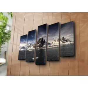 Image of 5NATPAT-5 Multicolor Decorative Canvas Painting (5 Pieces)