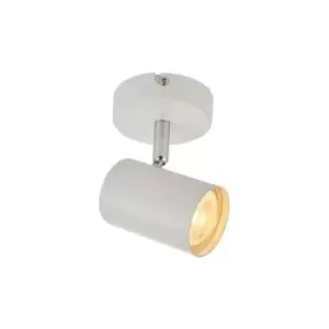 image of Saxby Arezzo - 1 Light Spotlight Matt White, Chrome Plate, GU10