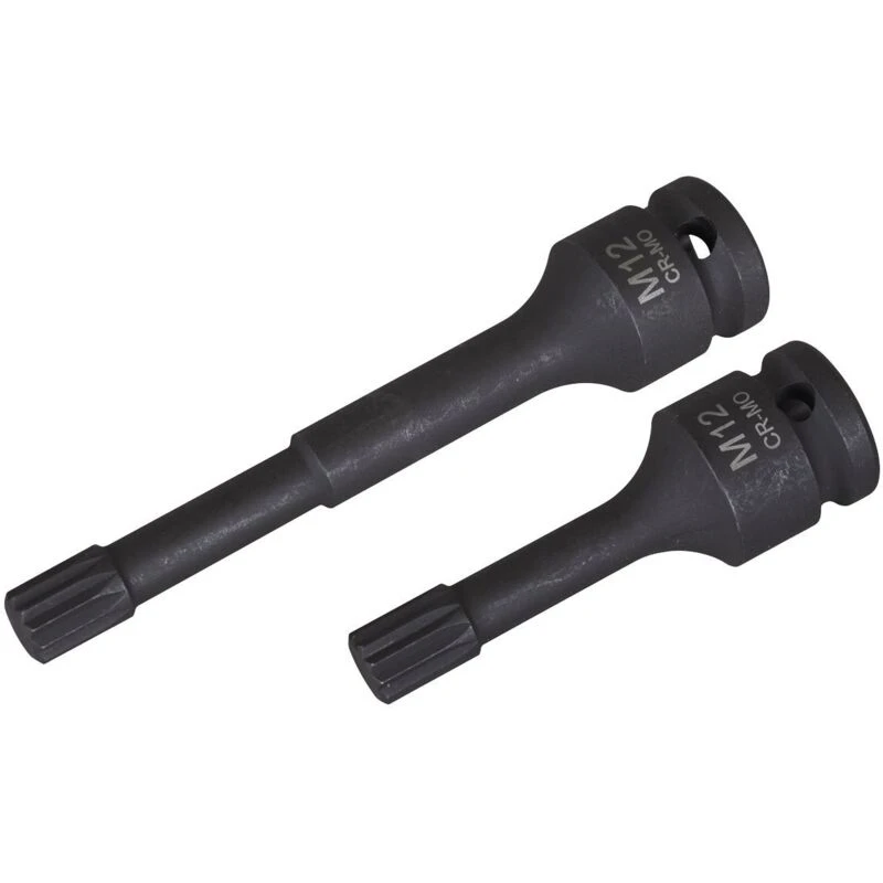 Image of Sealey Sealey - VS0100 M12 Wheel Bearing Hub Spline Socket Bits for vag 2pc SEAL_VS0100