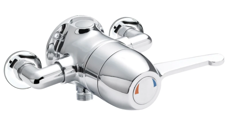 Image of Balterley Modern Exposed Sequential Thermostatic Shower Valve Lever Handle Silver