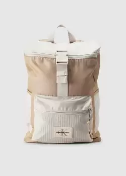 image of Calvin Klein Mens Sport Essentials Slim Sq Bp40 Ut Rucksack In Travertine Classic Beige