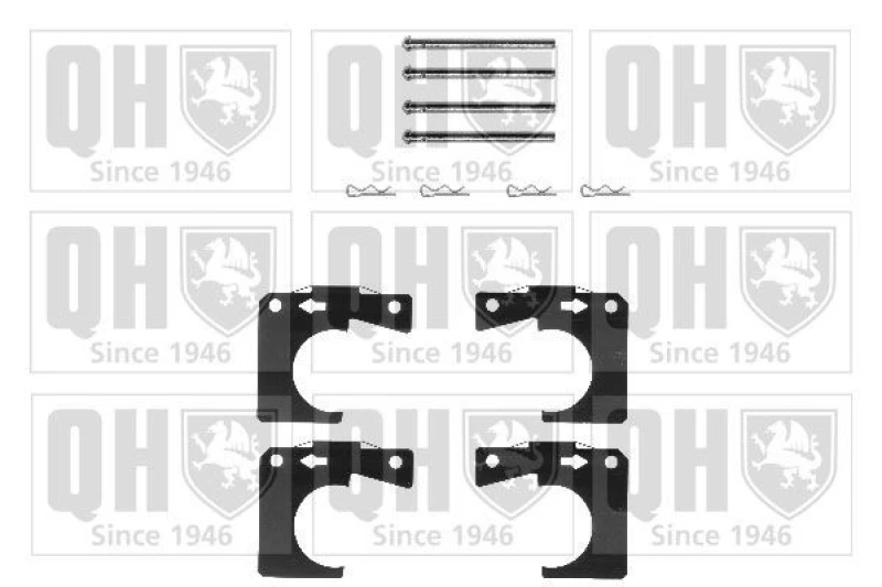 Image of QUINTON HAZELL Brake pad fitting kit QUINTON HAZELL BFK758