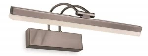 Image of LED 1 Light Picture Wall Light - 8w Brushed Steel