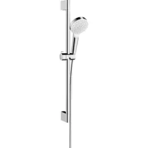 image of Hansgrohe Crometta 100 Single Spray Shower Kit in Chrome Brass