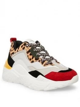 image of Steve Madden Antonia Trainers - Leopard Print