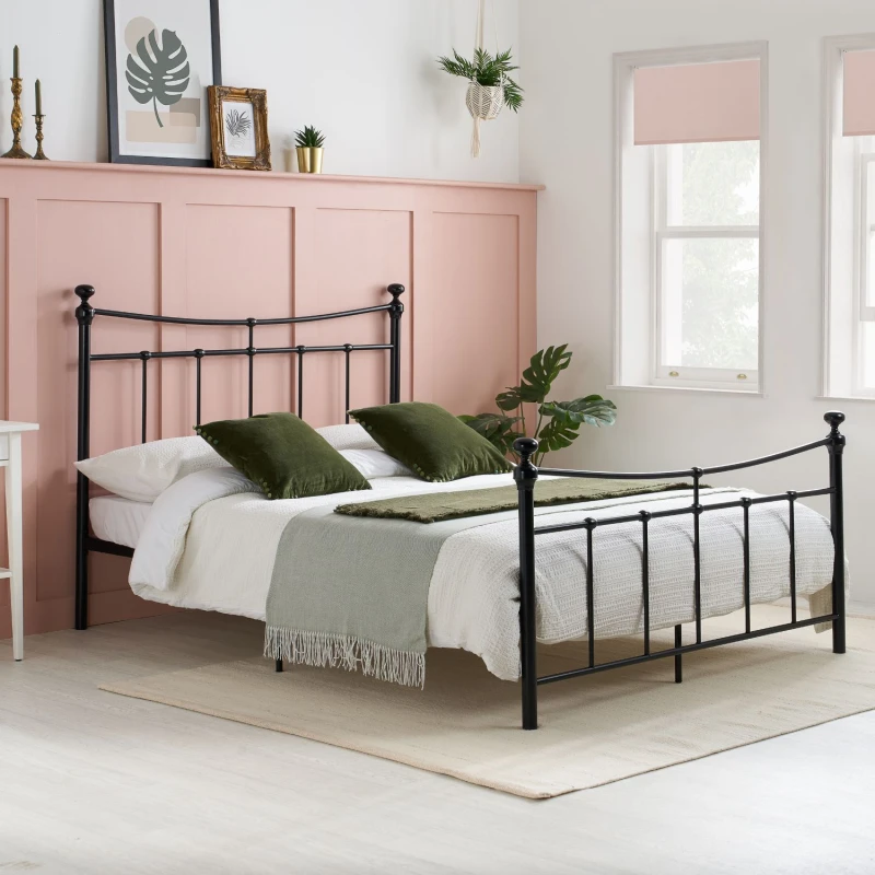 Image of Birlea Emily Black Metal Bed Frame - 3ft Single