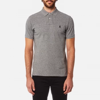 Image of Polo Ralph Lauren Mens Custom Slim Fit Mesh Polo Shirt - Canterbury Heather - XXL - Grey