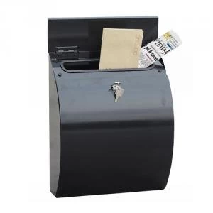 image of Phoenix Curvo Top Loading Mail Box MB0112KB in Black with Key Lock