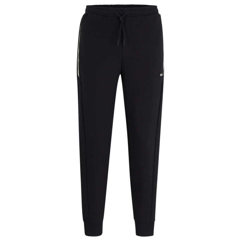 Image of Boss Mens HBG Hadiko 1 Closed Hem Fleece Trousers Dark Blue male L