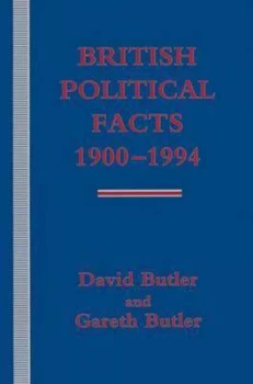 Image of British Political Facts 1900-1994 by David Butler Paperback
