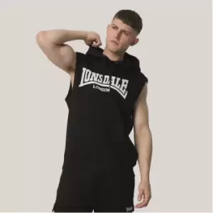 image of Lonsdale Essentials Sleeveless Hoodie - Black