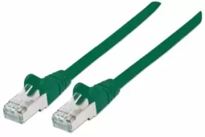 image of Intellinet Network Patch Cable, Cat7 Cable/Cat6A Plugs, 1m, Green,...