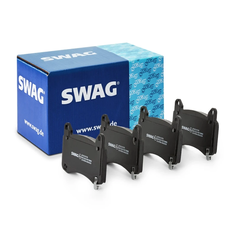 Image of SWAG 33 10 7659 Brake pad set Front Axle, with acoustic wear warning Brake Pad Set,disc brake (402)