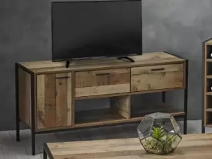 Image of LPD Hoxton Rustic 1 Door 2 Drawer TV Cabinet Flat Packed
