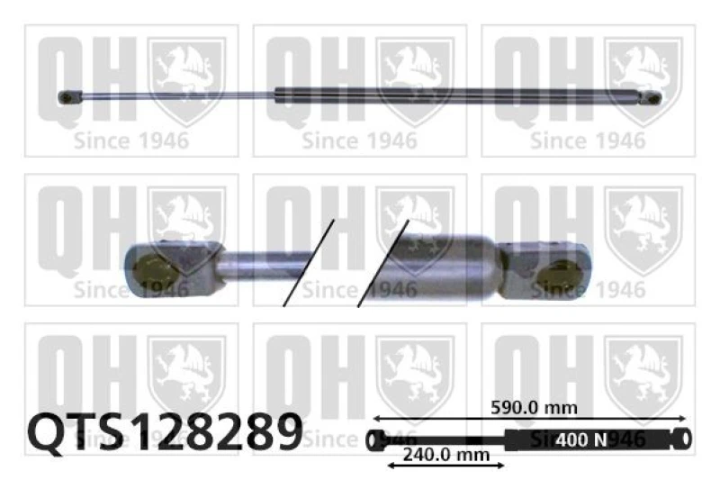 Image of QUINTON HAZELL Tailgate strut QUINTON HAZELL QTS128289