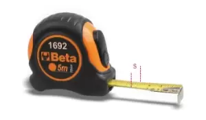 image of Beta Tools 1692/2 Shock Resistant Measuring Tape ABS Case 2m 016920052