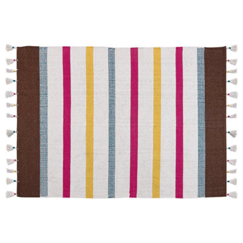 Image of Beliani Rug Hisarli Multicolour 160 X 230 Cm Cotton
