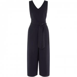 image of Linea Linea Womens Ruth tie front jumpsuit - Navy