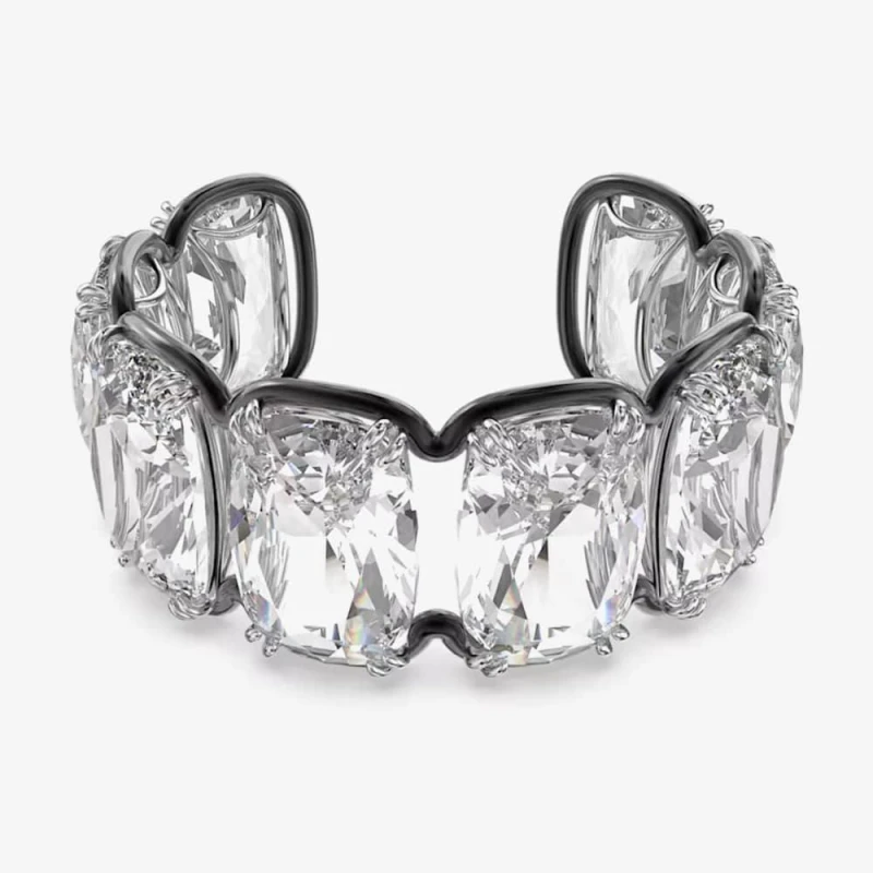 Image of Swarovski Ladies Harmonia Crystal Cuff Bangle 5600039 Clear female